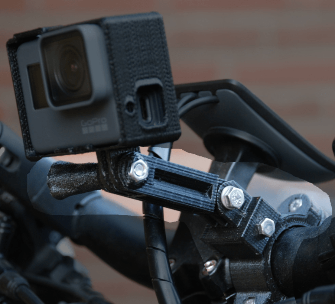 Descargar archivo STL gratis Soporte de manillar GoPro (personalizable